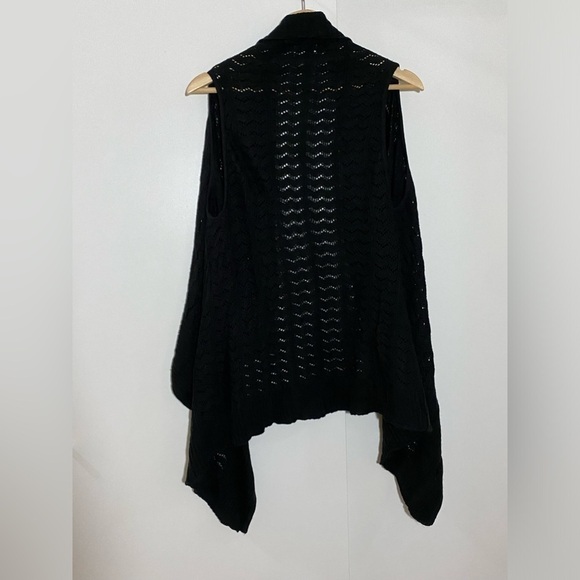 Motherhood black sleeveless open front long maternity sweater cardigan  size M - Picture 5 of 6